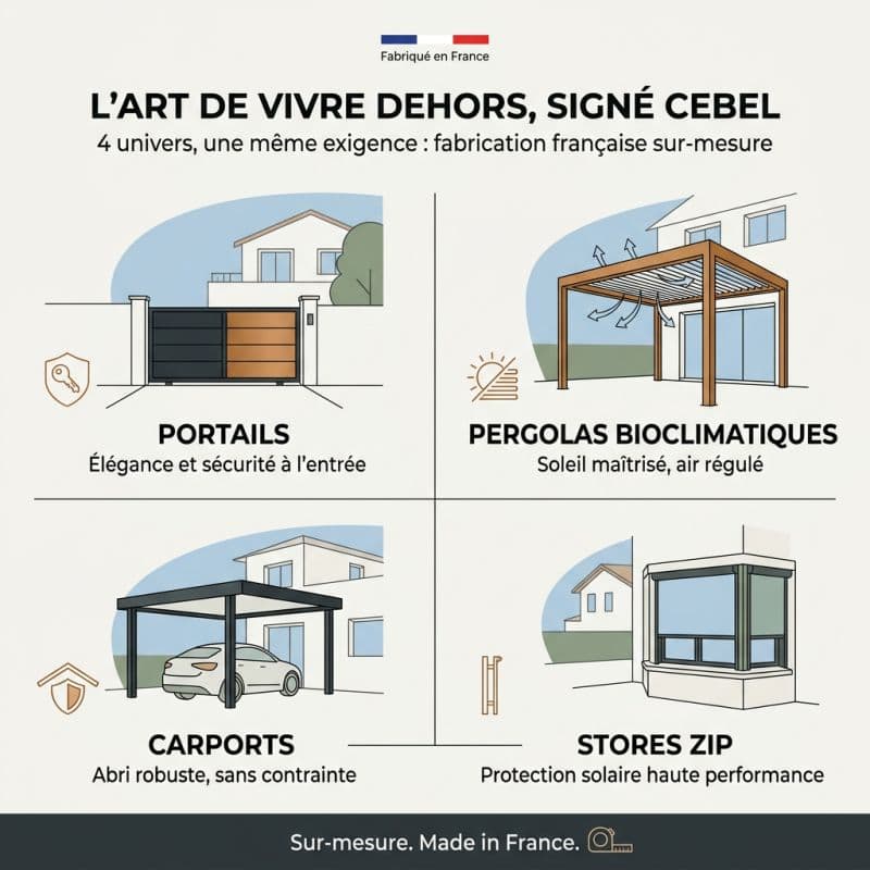 Pergolas, carports et stores, une offre complète